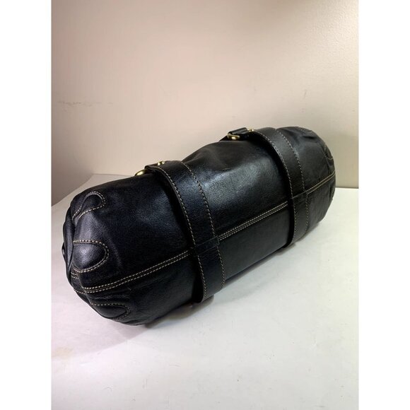 Francesco Biasia Black Leather Bag Large Italian Designer - Picture 5 of 10